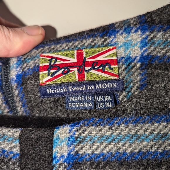 Boden British Tweed by Moon wool dress size 14 long. - Picture 2 of 4